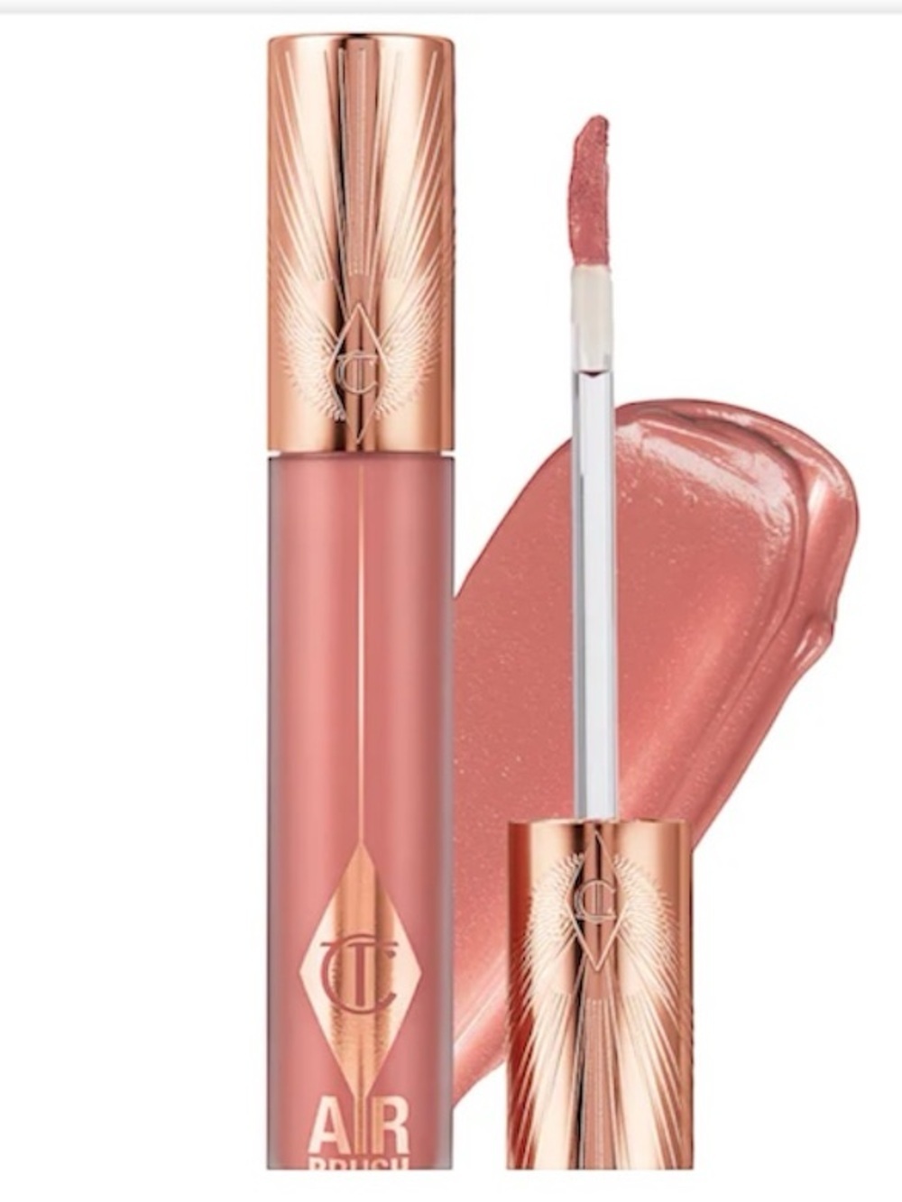 Charlotte Tilbury Airbrush Lip Blur Matte Liquid Lipstick pillow talk